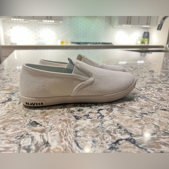 NWOT Seavees Womens Baja Slip On Standard Vintage White Linen SIZE: 7 - Picture 5 of 8